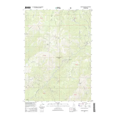 2017 Map of Sunset Mountain, 2017 Print