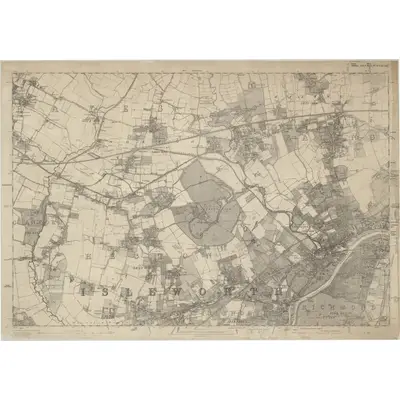 1867 Map of Surrey I, 1871 Print