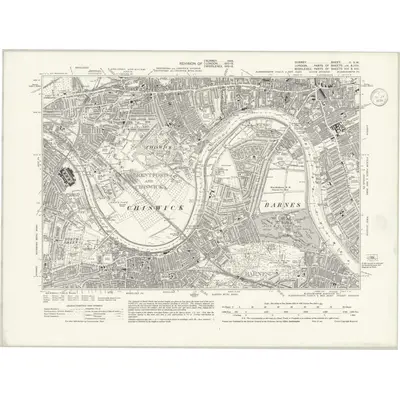 1933 Map of Surrey II.SW, 1936 Print