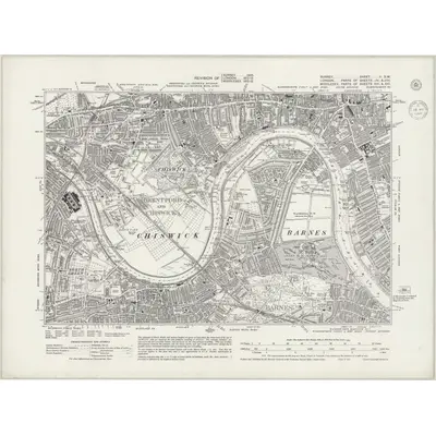 1933 Map of Surrey II.SW, 1944 Print