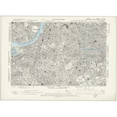 1893 Map of Surrey III.SW, 1898 Print