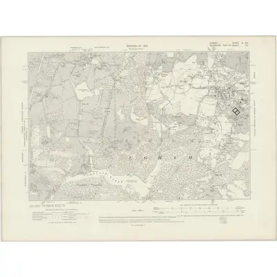 1912 Map of Surrey IV.SE, 1919 Print