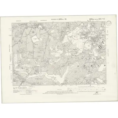 1934 Map of Surrey IV.SE, 1938 Print
