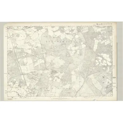 1870 Map of Surrey IX, 1872 Print