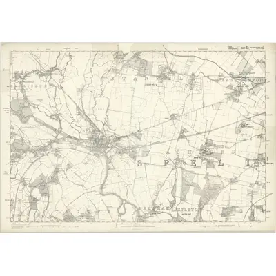 1869 Map of Surrey V, 1872 Print