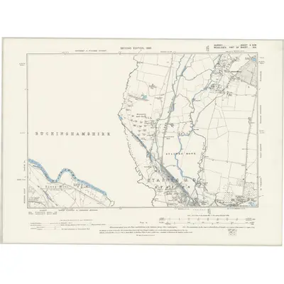 1895 Map of Surrey V.NW, 1899 Print