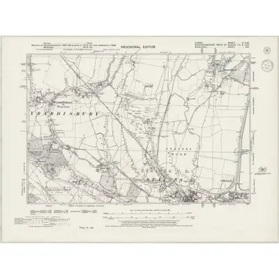 1938 Map of Surrey V.NW, 1944 Print