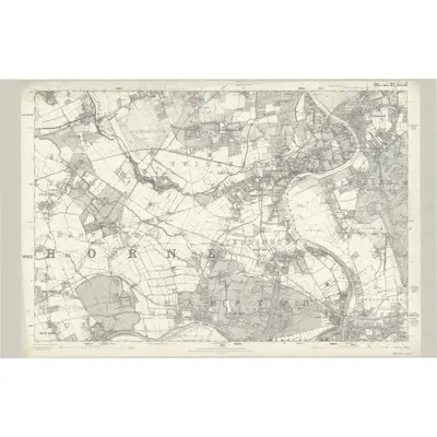 1867 Map of Surrey VI, 1871 Print