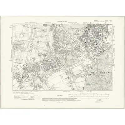 1910 Map of Surrey VI.NE, 1920 Print