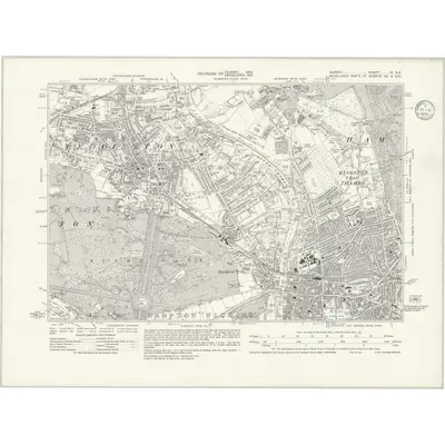 1932 Map of Surrey VI.SE, 1935 Print