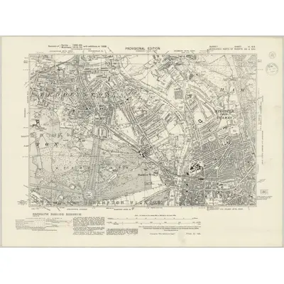 1938 Map of Surrey VI.SE, 1944 Print