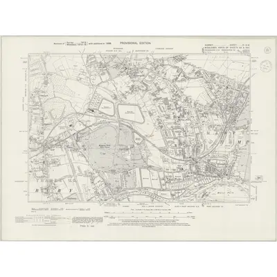 1938 Map of Surrey VI.SW, 1944 Print