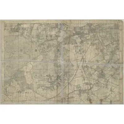 1865 Map of Surrey VII, 1874 Print