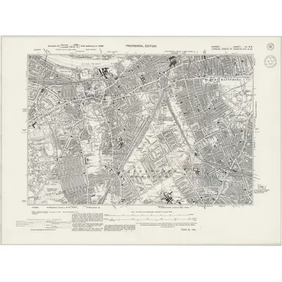 1938 Map of Surrey VII.NE, 1944 Print