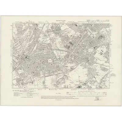 1911 Map of Surrey VII.SE, 1920 Print