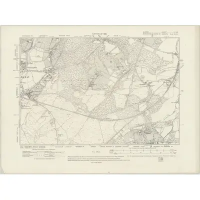 1912 Map of Surrey X.NE, 1920 Print