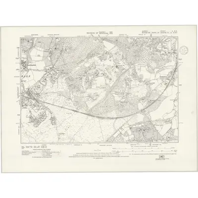 1934 Map of Surrey X.NE, 1937 Print