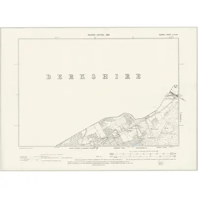 1895 Map of Surrey X.NW, 1898 Print