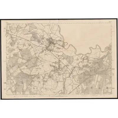 1868 Map of Surrey XI, 1872 Print