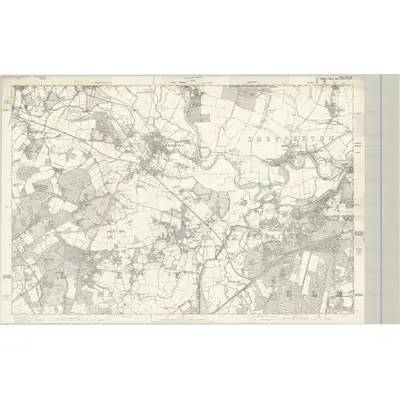 1868 Map of Surrey XI, 1872 Print