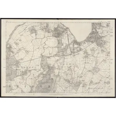 1866 Map of Surrey XII, 1871 Print