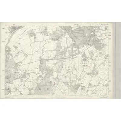 1866 Map of Surrey XII, 1871 Print