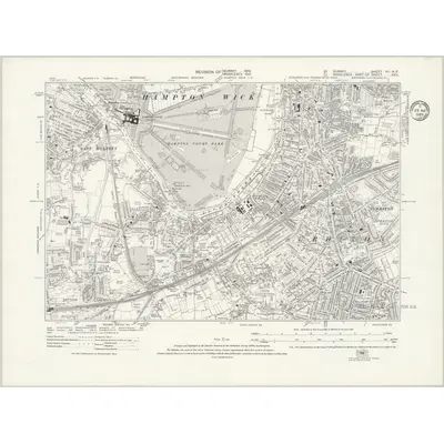 1932 Map of Surrey XII.NE, 1935 Print