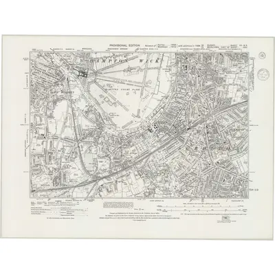 1938 Map of Surrey XII.NE, 1944 Print