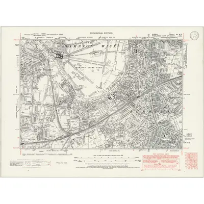 1938 Map of Surrey XII.NE, 1946 Print