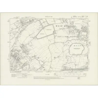 1912 Map of Surrey XII.NW, 1919 Print