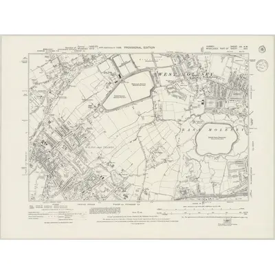 1932 Map of Surrey XII.NW