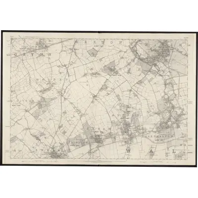 1866 Map of Surrey XIII, 1871 Print