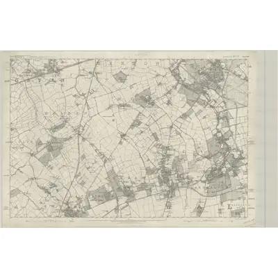 1866 Map of Surrey XIII, 1871 Print