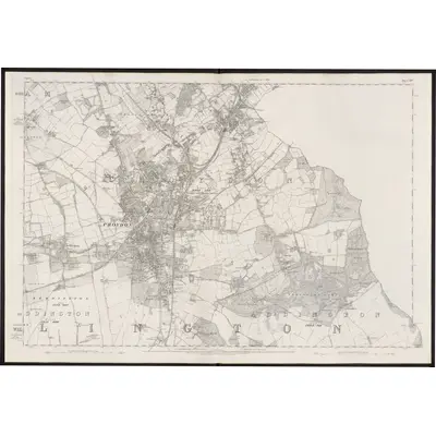 1867 Map of Surrey XIV, 1872 Print