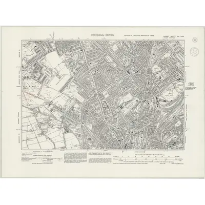 1938 Map of Surrey XIV.NW, 1944 Print