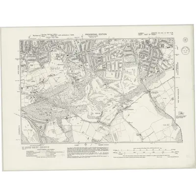 1938 Map of Surrey XIV.SE & XIVA.SW, 1944 Print