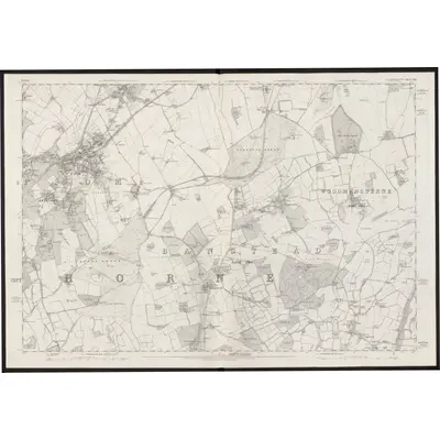 1866 Map of Surrey XIX, 1871 Print