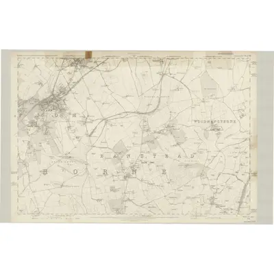1866 Map of Surrey XIX, 1871 Print