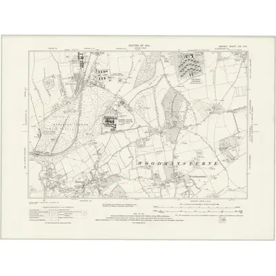 1911 Map of Surrey XIX.NE, 1931 Print