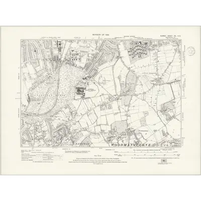 1933 Map of Surrey XIX.NE, 1936 Print
