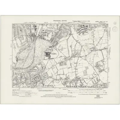 1938 Map of Surrey XIX.NE, 1944 Print