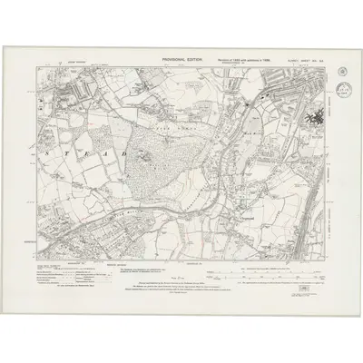 1938 Map of Surrey XIX.SE, 1944 Print