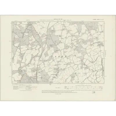 1913 Map of Surrey XL.NE, 1919 Print