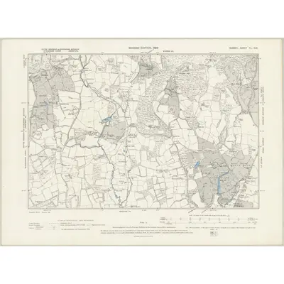 1895 Map of Surrey XL.NW, 1898 Print