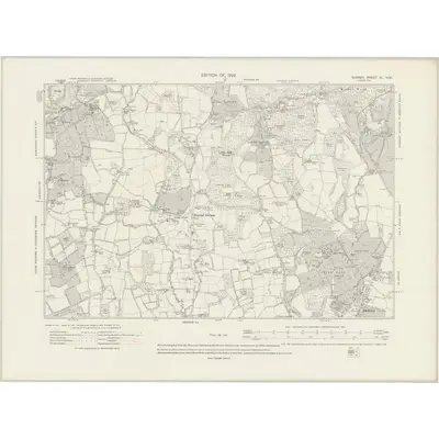 1913 Map of Surrey XL.NW, 1920 Print