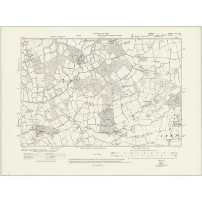 1913 Map of Surrey XLI.SW, 1920 Print