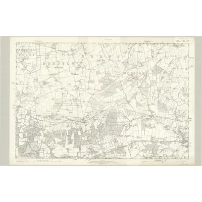 1870 Map of Surrey XLII, 1872 Print