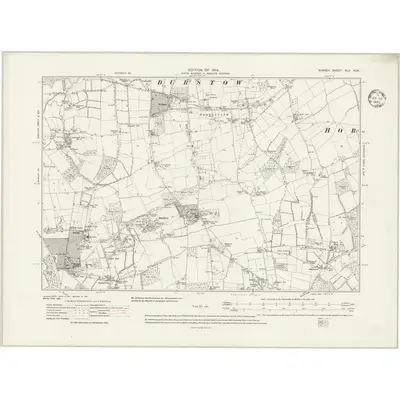 1910 Map of Surrey XLII.NW, 1933 Print