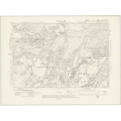 1913 Map of Surrey XLIV.NW & NE, 1920 Print