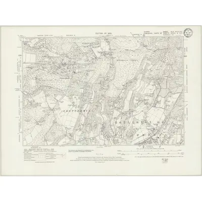 1913 Map of Surrey XLIV.NW & NE, 1933 Print